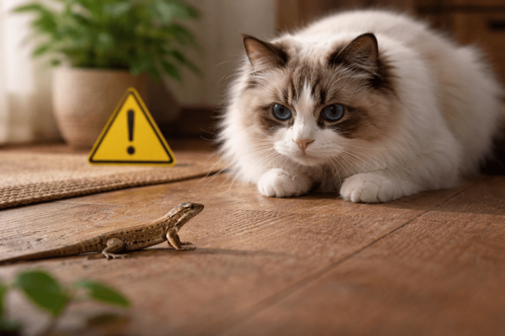 potential risk of lizards for cats