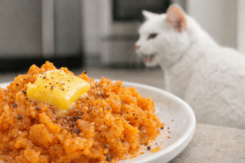 seasoned sweet potato harmful for cats