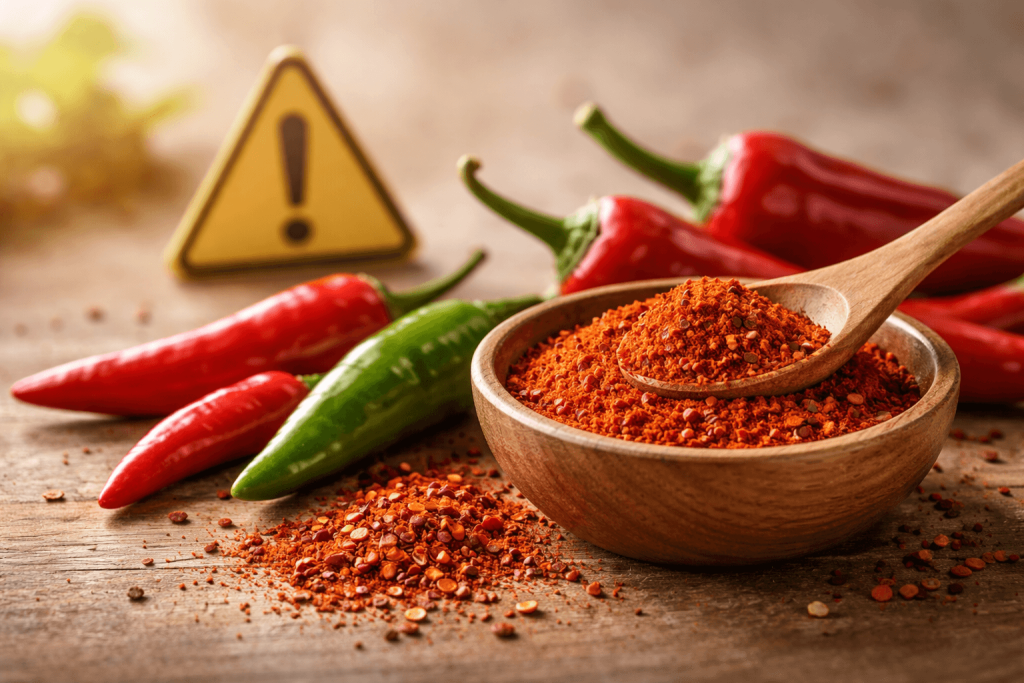 chili peppers and powder that are unsafe for cats
